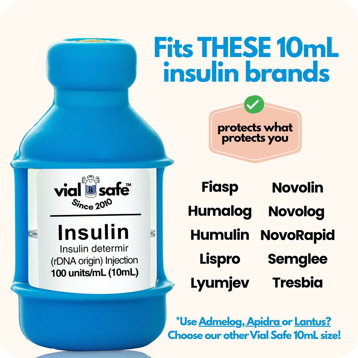 "I NEED EM' ALL", 20-Pack Insulin Vial Protector Case (Fits most 10mL Brands)