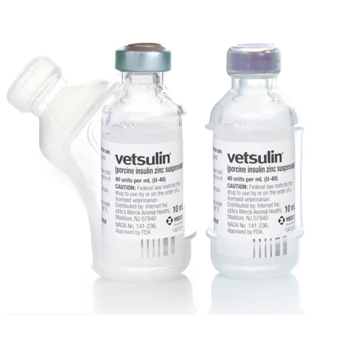 Clear 2-Pack Insulin Vial Protector Case (Fits 10mL Vetsulin)