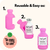 Pink 2-Pack,  Insulin Vial Protector Case (Fits most 10mL Brands)
