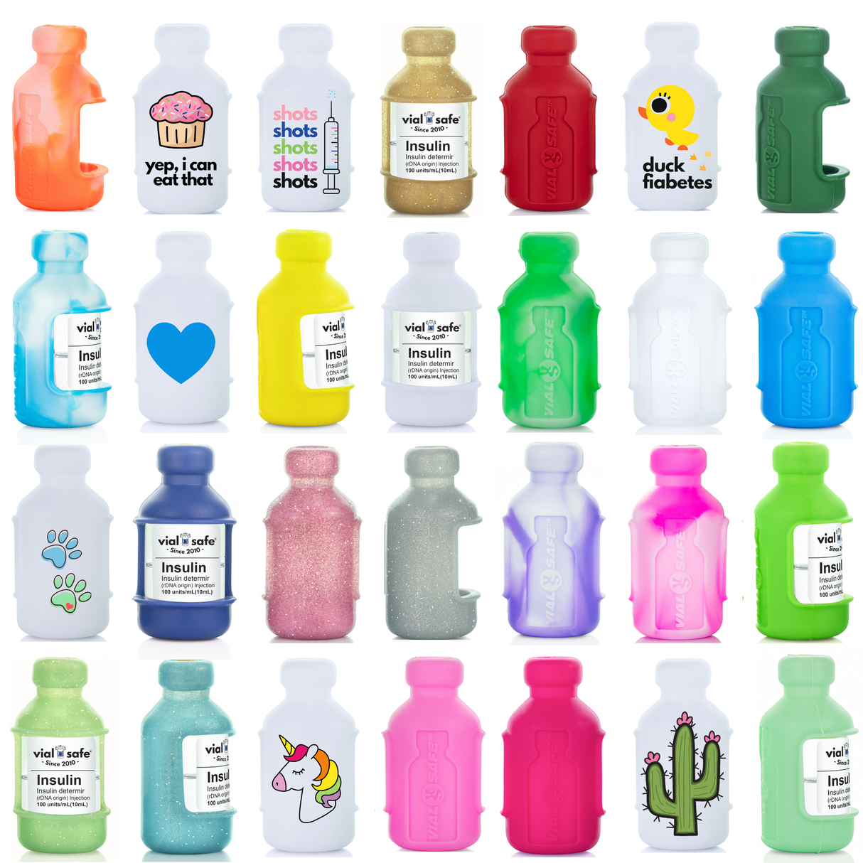 Mix & Match Insulin Vial Protector Case (Fits most 10mL Brands)