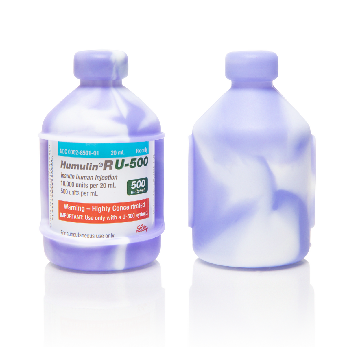 Vial Safe Vial Protector Humulin R U 500 20mL, Tie Dye Purple – Vial Safe