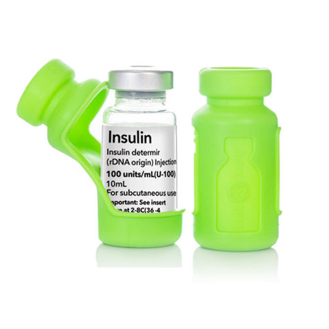Light Green, 2-Pack Insulin Vial Protector Case (Fits 10mL ProZinc)