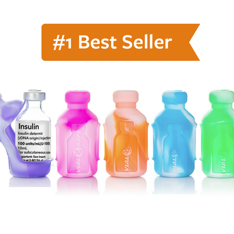 Tie Dye 5-Pack Insulin Vial Protector Case (Fits most 10mL Brands)