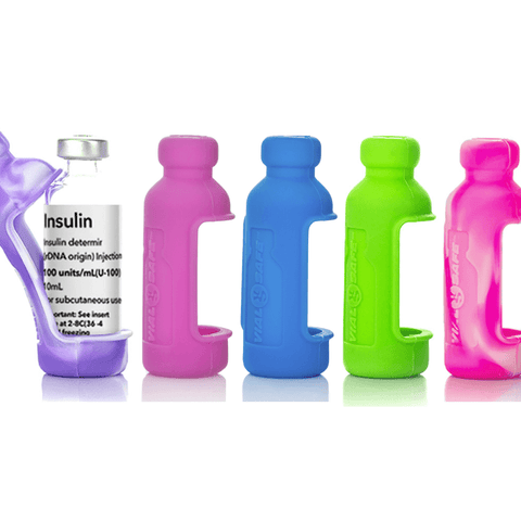 Colorful 5-Pack, Insulin Vial Protector Case (Fits Lantus, Apidra or Admelog)